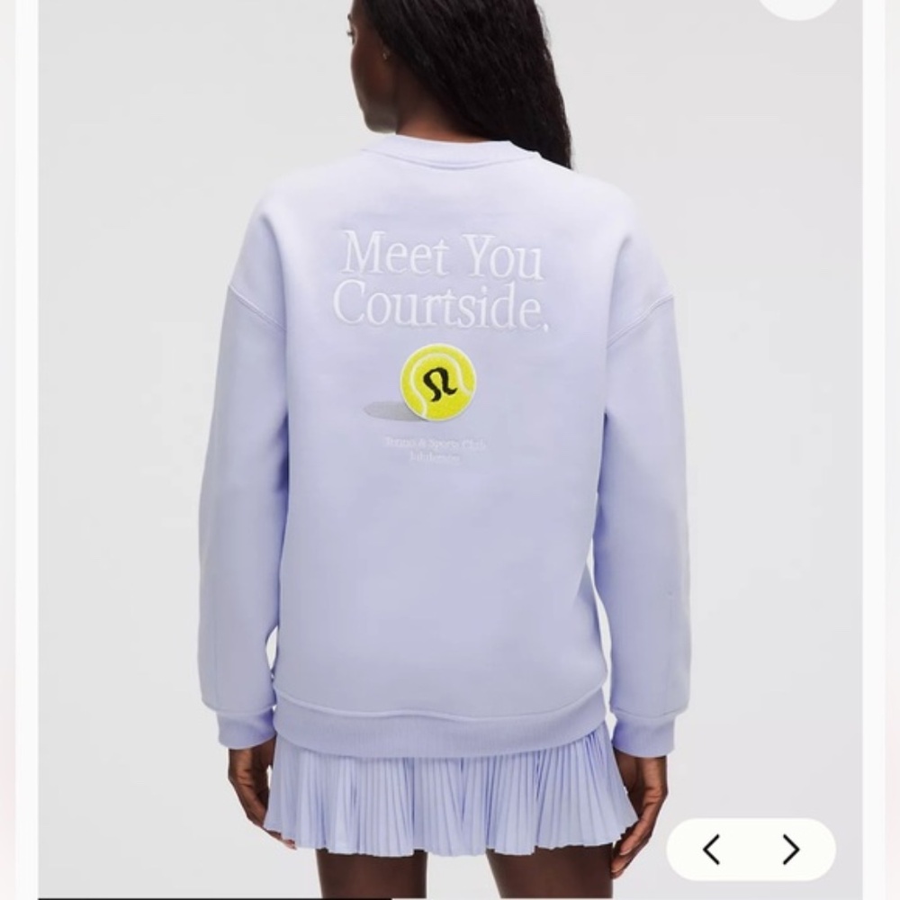 Lululemon Tennis Serene Blue Medium oversized Sweatshirt